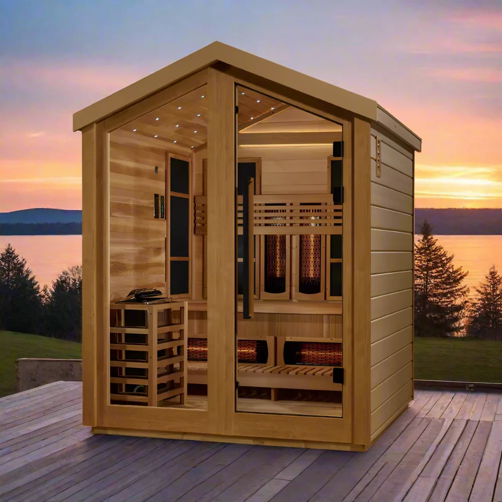 Golden Designs Loviisa 3 Person Hybrid Outdoor Sauna Golden Designs Loviisa 3 Person Hybrid Outdoor Sauna - Image 3