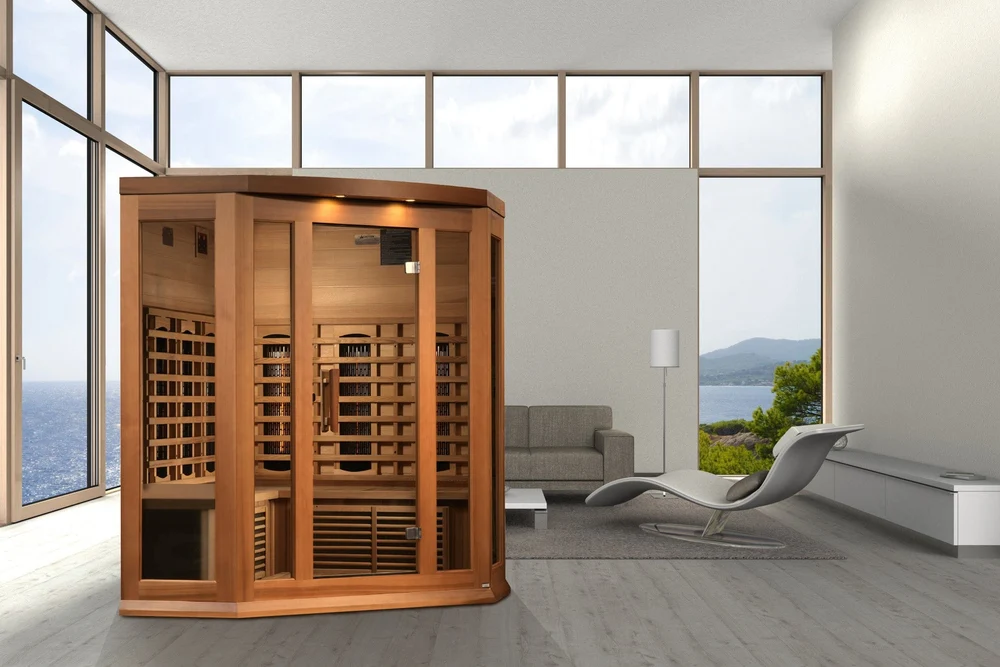 Maxxus 3-Person Corner Full Spectrum Near Zero EMF FAR Infrared Sauna Maxxus 3-Person Corner Full Spectrum Near Zero EMF FAR Infrared Sauna - Image 2