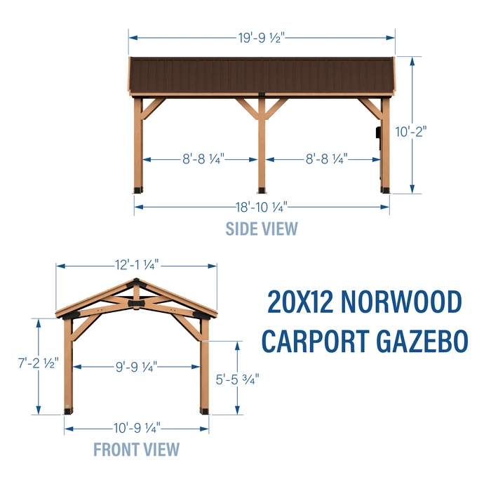 20x12 Norwood Carport Gazebo 20x12 Norwood Carport Gazebo - Image 8