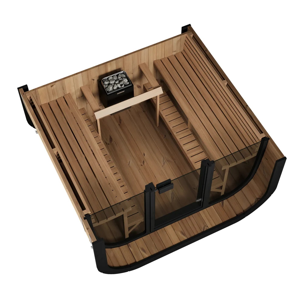 SaunaLife Model CL7G 6 Person Cube Series Outdoor Sauna Kit SaunaLife Model CL7G 6 Person Cube Series Outdoor Sauna Kit - Image 5