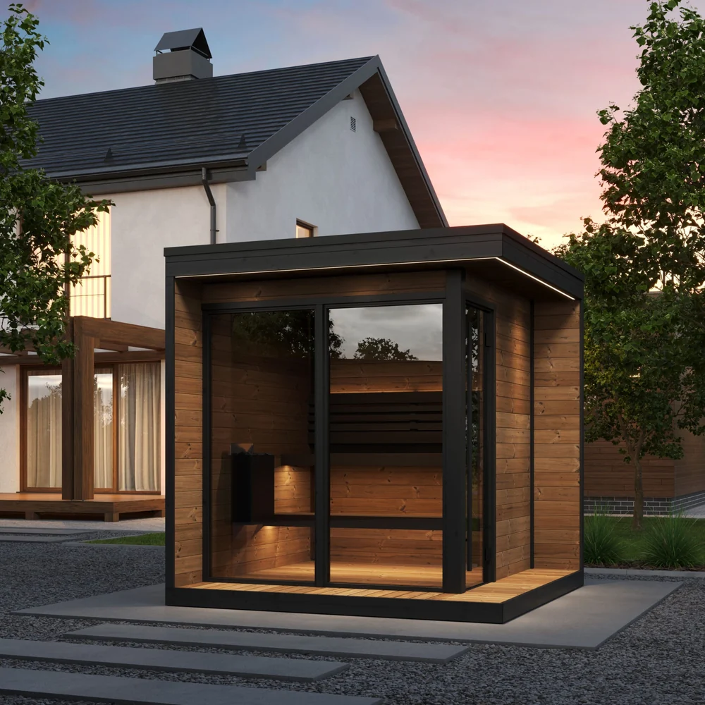 SaunaLife Model GL6 6 Person Garden Luxury Series Outdoor Sauna Kit SaunaLife Model GL6 6 Person Garden Luxury Series Outdoor Sauna Kit - Image 14