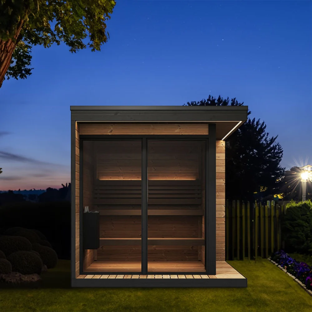 SaunaLife Model GL6 6 Person Garden Luxury Series Outdoor Sauna Kit SaunaLife Model GL6 6 Person Garden Luxury Series Outdoor Sauna Kit - Image 4
