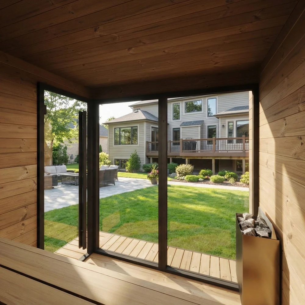 SaunaLife Model GL6 6 Person Garden Luxury Series Outdoor Sauna Kit SaunaLife Model GL6 6 Person Garden Luxury Series Outdoor Sauna Kit - Image 11