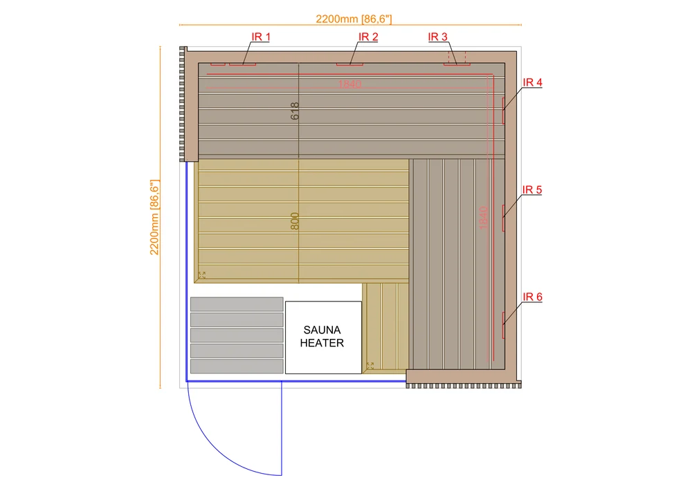 ThermaSol Aalto Indoor Sauna Cabin ThermaSol Aalto Indoor Sauna Cabin - Image 7
